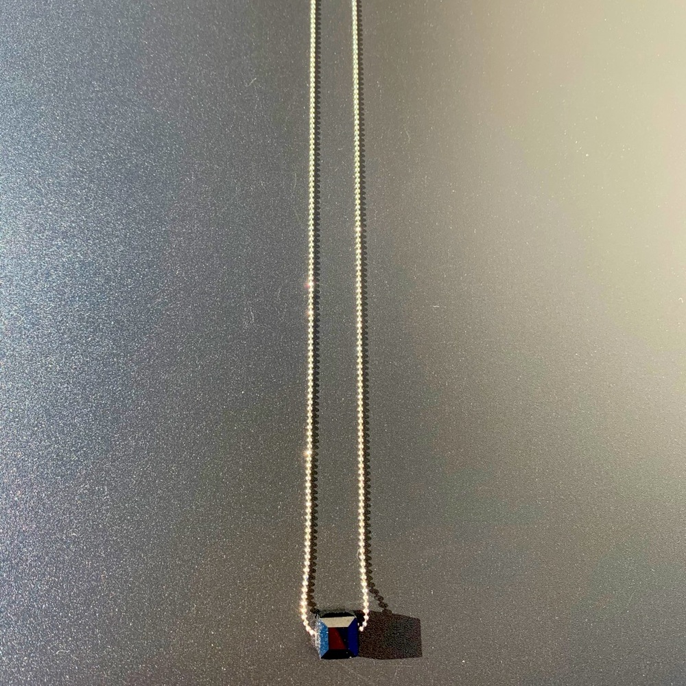 Small black gem necklace